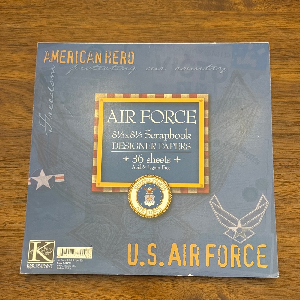 K&Company — Air Force Scrapbook Designer Papers (36 Sheets)